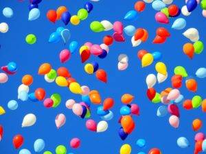Luftballons als Sinnbild für viel Lebensfreude