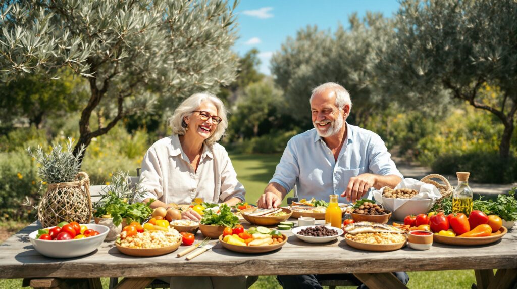 Superfoods schmecken diesem älteren fitten Paar köstlich und es gibt viele heimische