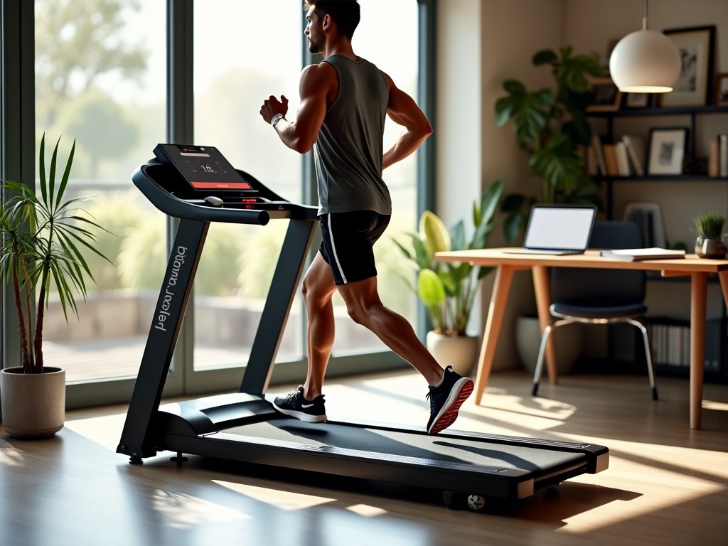 Laufband Zum Fit Bleiben Für Zu Hause So Wie Dieser Junge Sportler