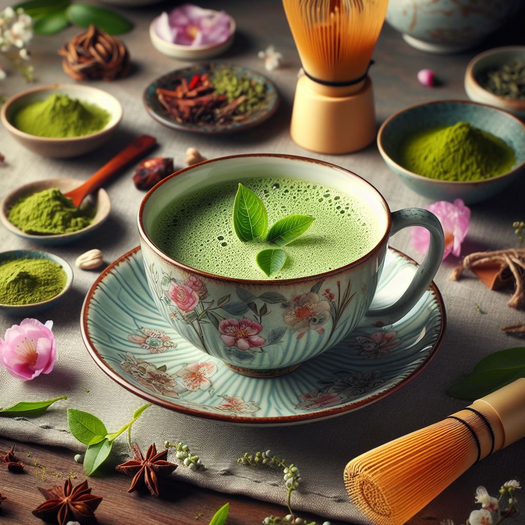 Matcha-Tee ist schön langsam bei der Freisetzung von Koffein.