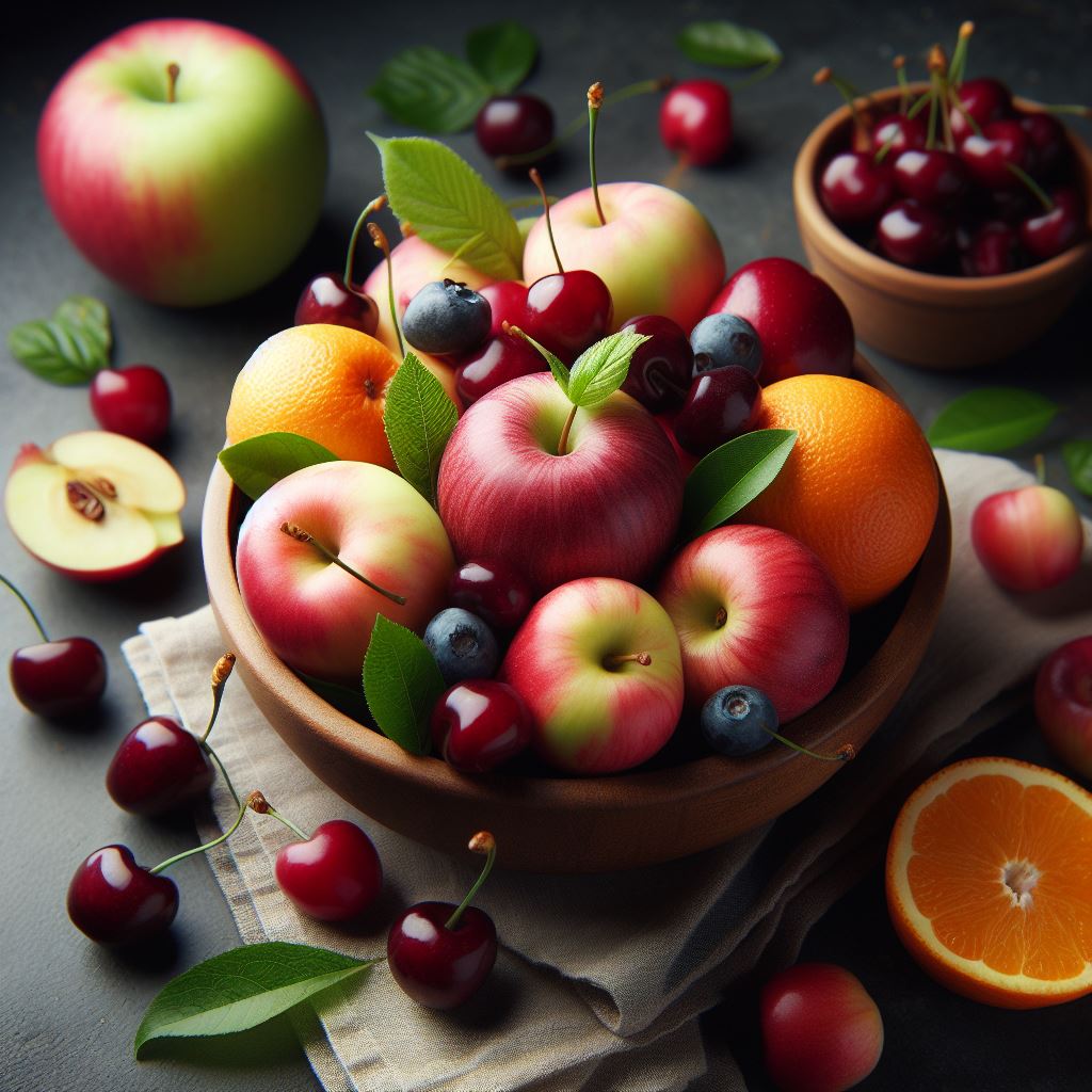 Jeden Tag Obst in allen schönen Farben essen. 