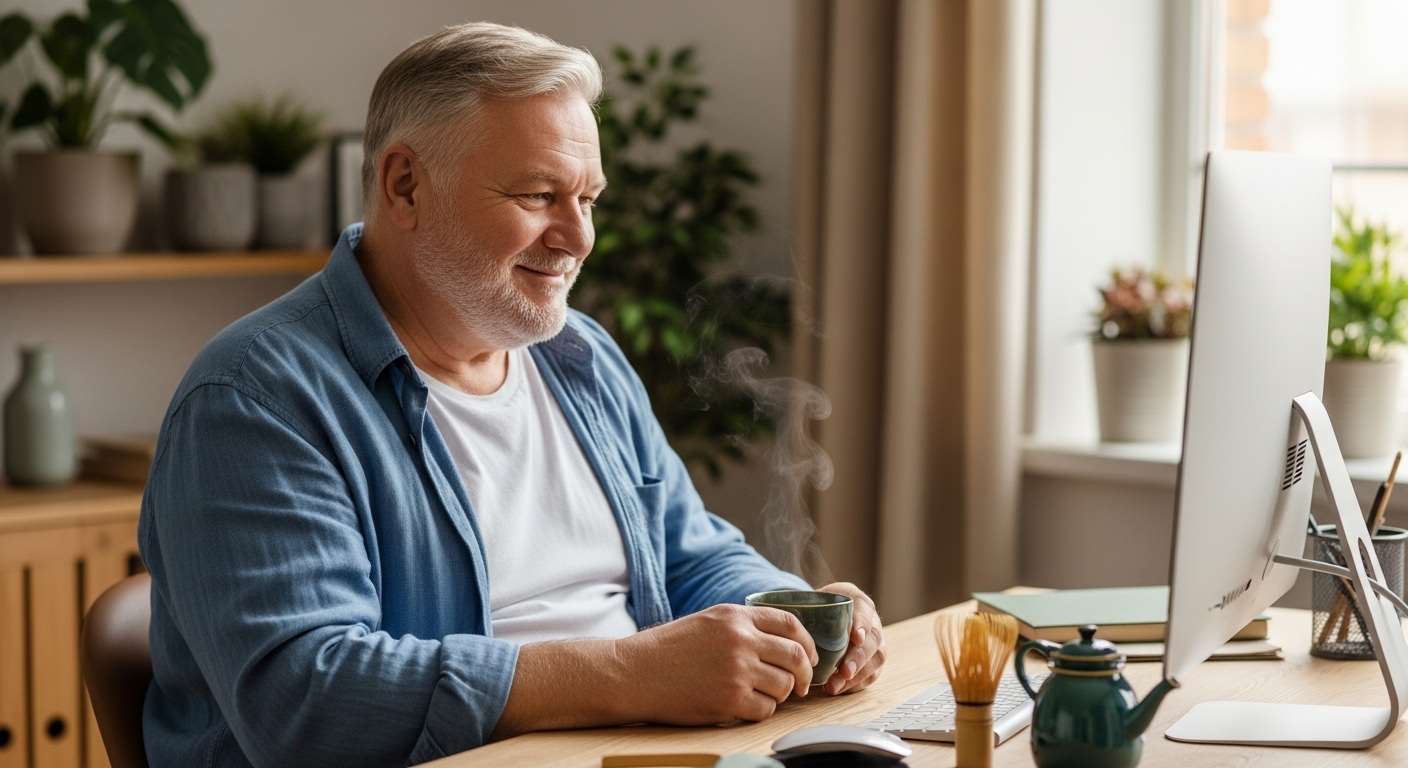 Bauchfett loswerden mit matcha, sanftem hiit training und intervallfasten für tägliche lebensfreude. symbolbild.
