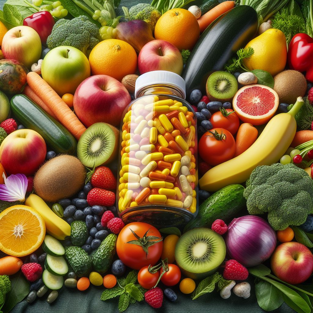 Eine Obst und Gemüse reiche Nahrung kann mit Ergänzungen komplettiert werden.
