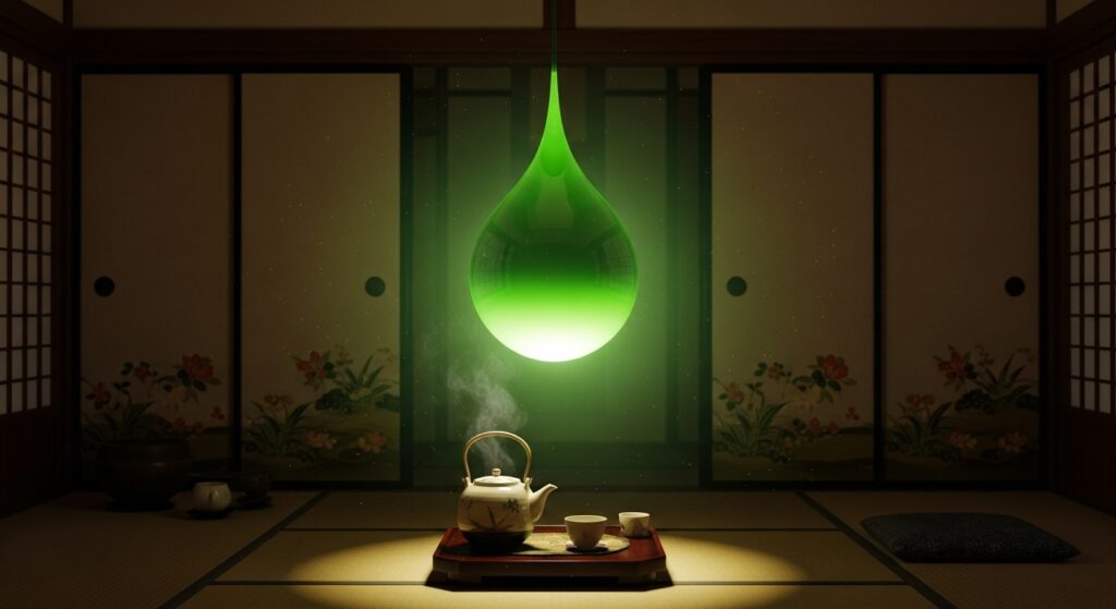 Matcha tee hat eine inspirierende und harmonische wirkung auf die alltägliche lebensfreude. symbolbild.