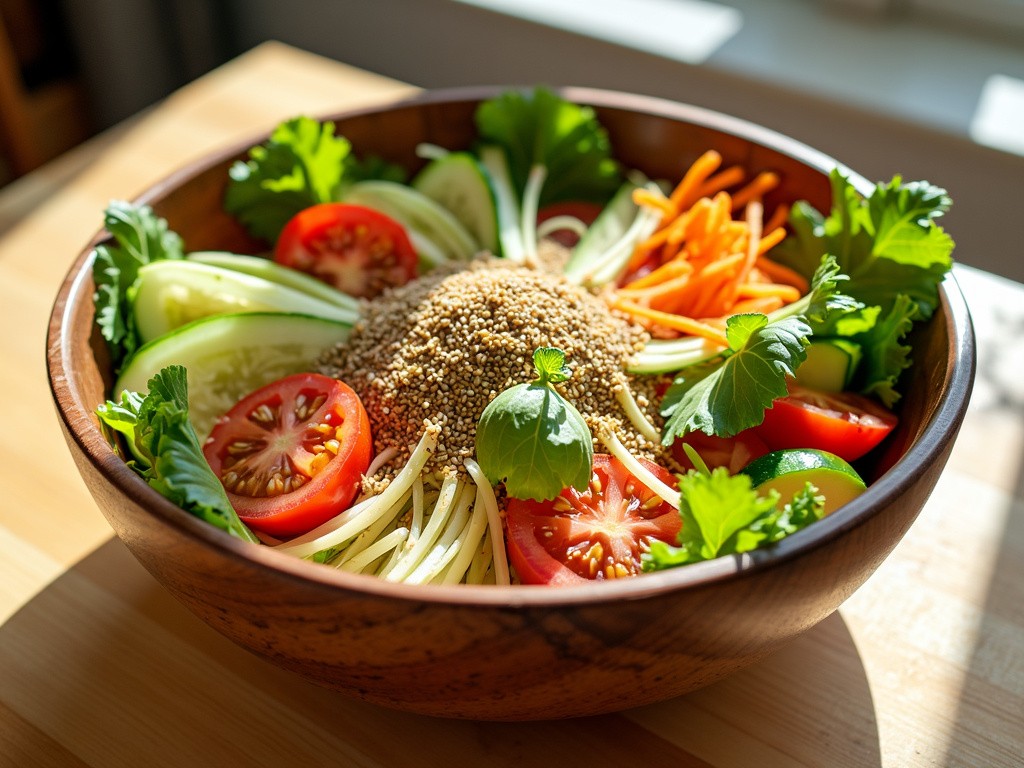 Leinsamen Geschrotet Passt Zu Salat Und Macht Das Ganze Knusprig