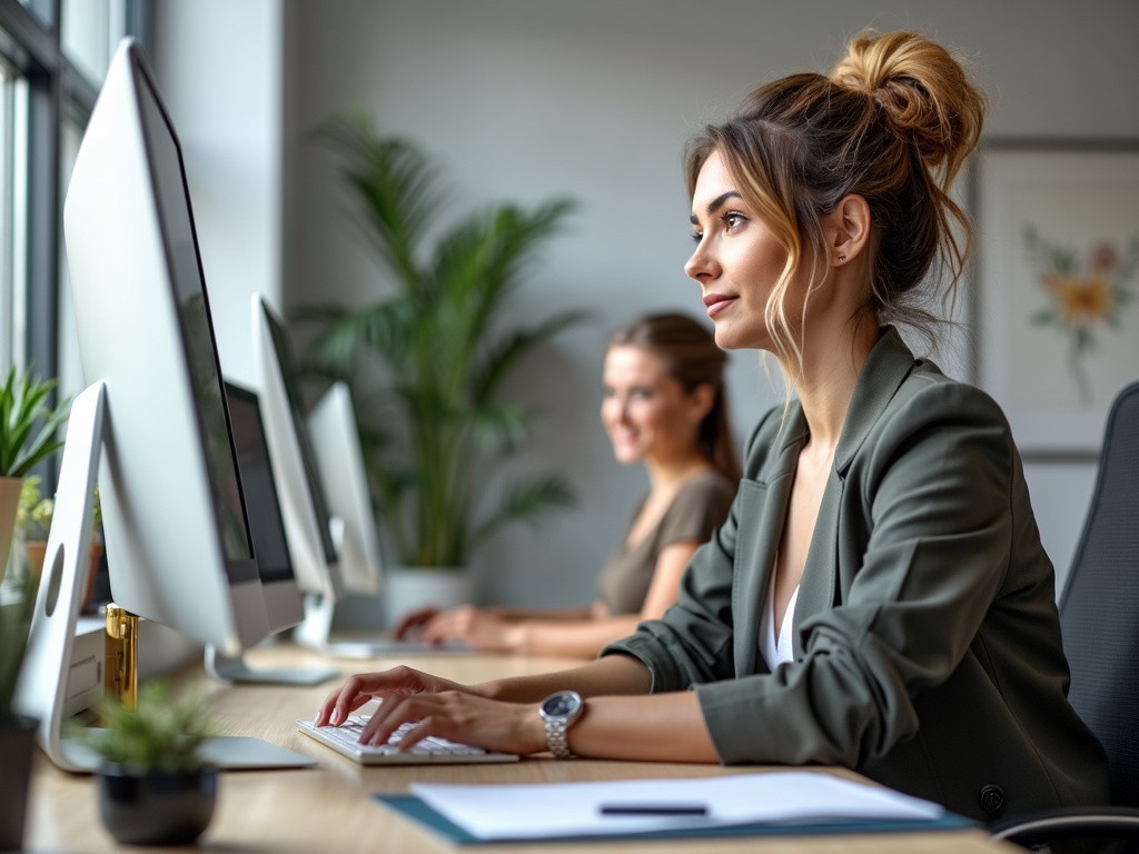 Selbstbewusstsein Trainieren Am Arbeitsplatz. Konzentriert Arbeiten Und Freundliches Arbeitsklima Schaffen.