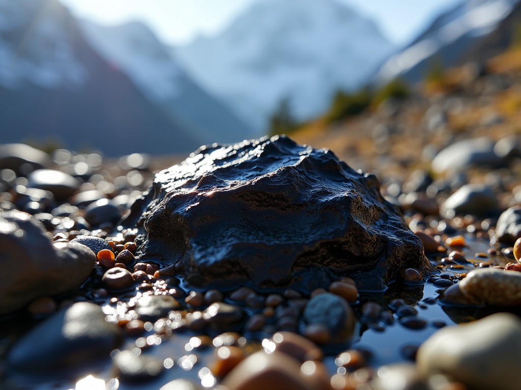 Reines Shilajit Verkörpert Die Gesunde , kraftvolle Reinheit Des Himalaya