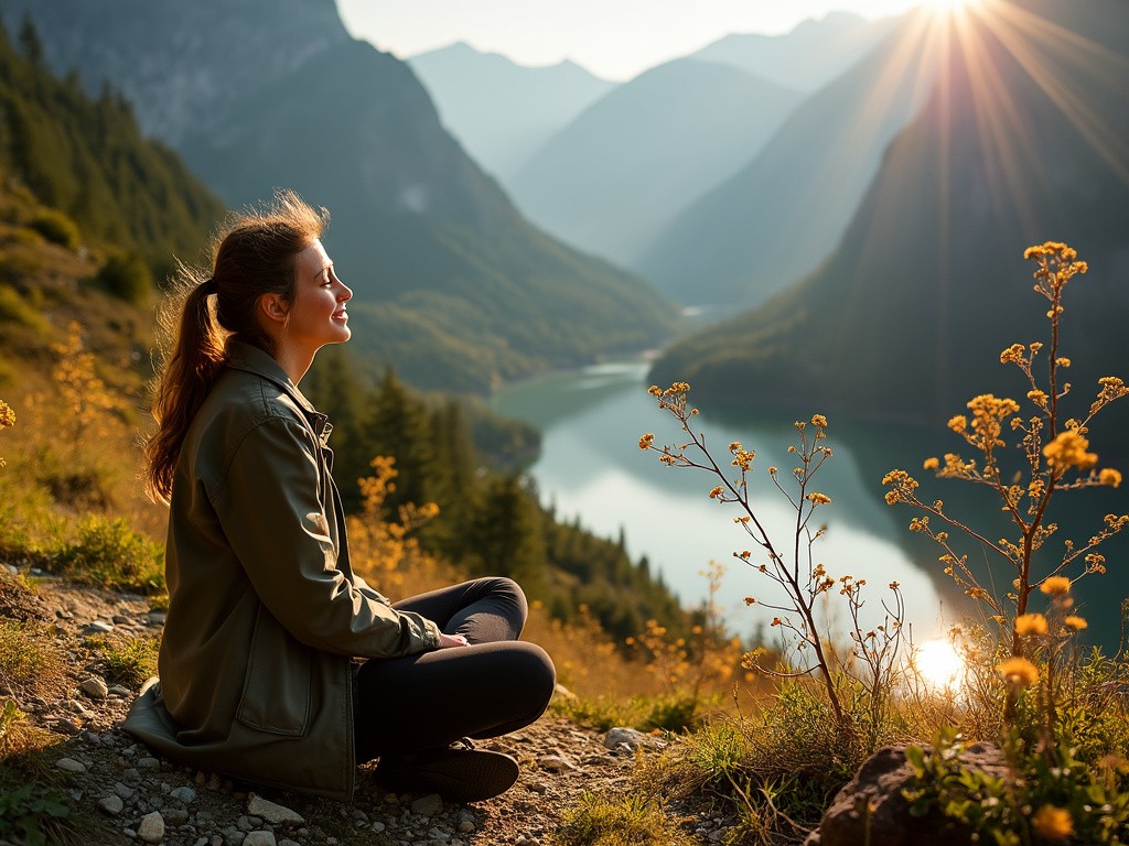 Shilajit Als Natürliche Ergänzung Sorgt Für Diese Glückliche Dame Für Gelassene Zufriedenheit