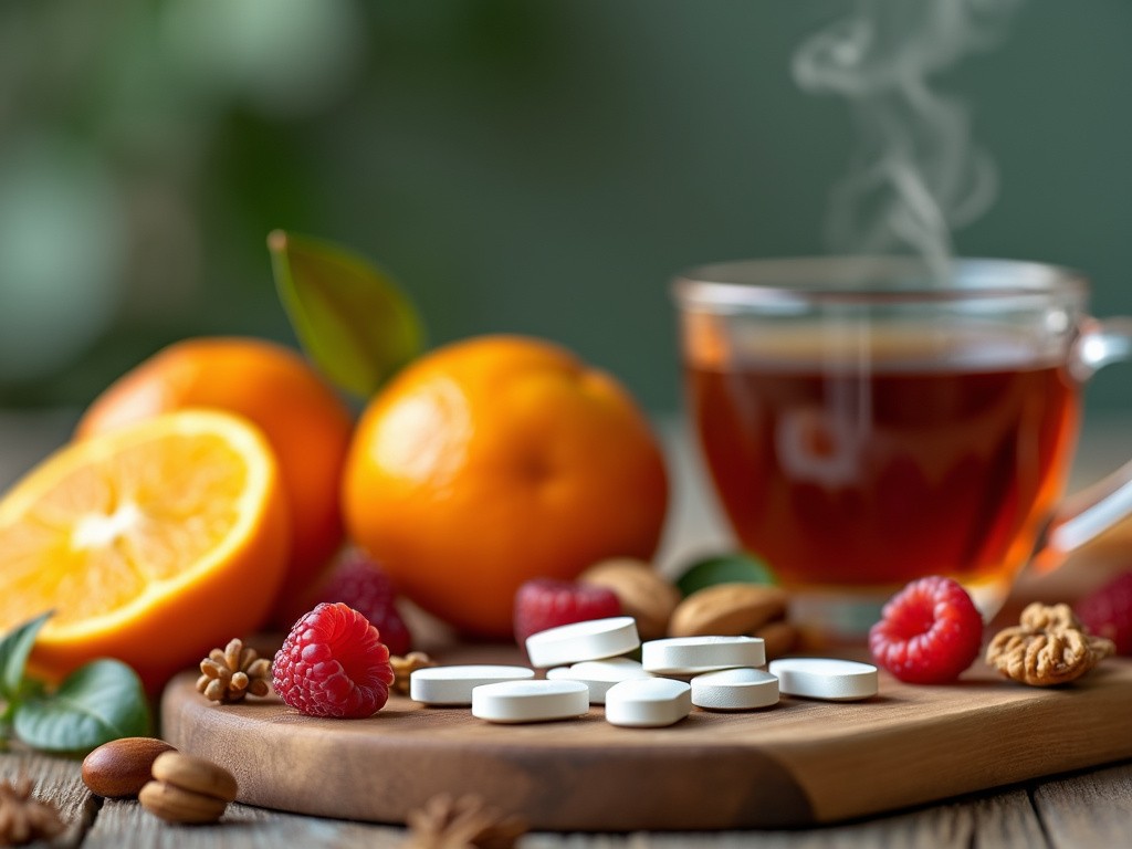 Vitamine Sind In Orangen Und Himbeeren Und Zink Ist In Nüssen Enthalten Und Gesund