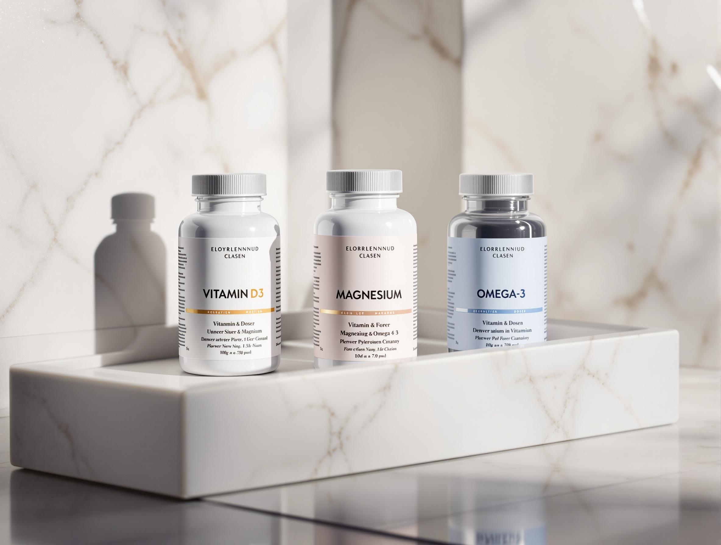 Nem gibt es in dosen mit kapseln vitamin d3, magnesium und omega 3 einfach gesundheit vorbeugen