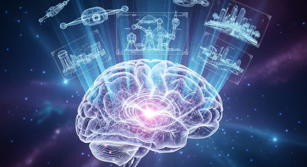 Biogenese. während wir schlafen, erholt sich unser gehirn für neue ideen, kreativität und zukunftspläne. symbolbild.