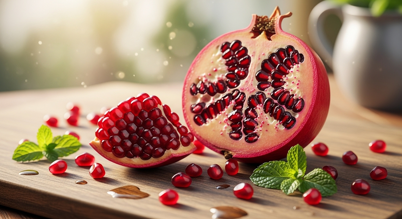 Granatapfel ist ein uralter natürlicher zellschutz. symbolbild.