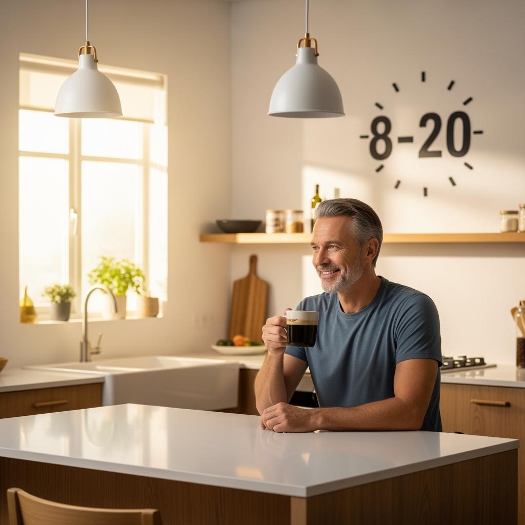 Intervallfasten 12.12 ist für diesen aktiven älteren mann sehr gesund. symbolbild.