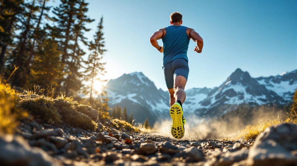 Trail-Running ist anstrengend, daher nimmt dieser Athlet viel Magnesium zu sich, um fit zu bleiben.