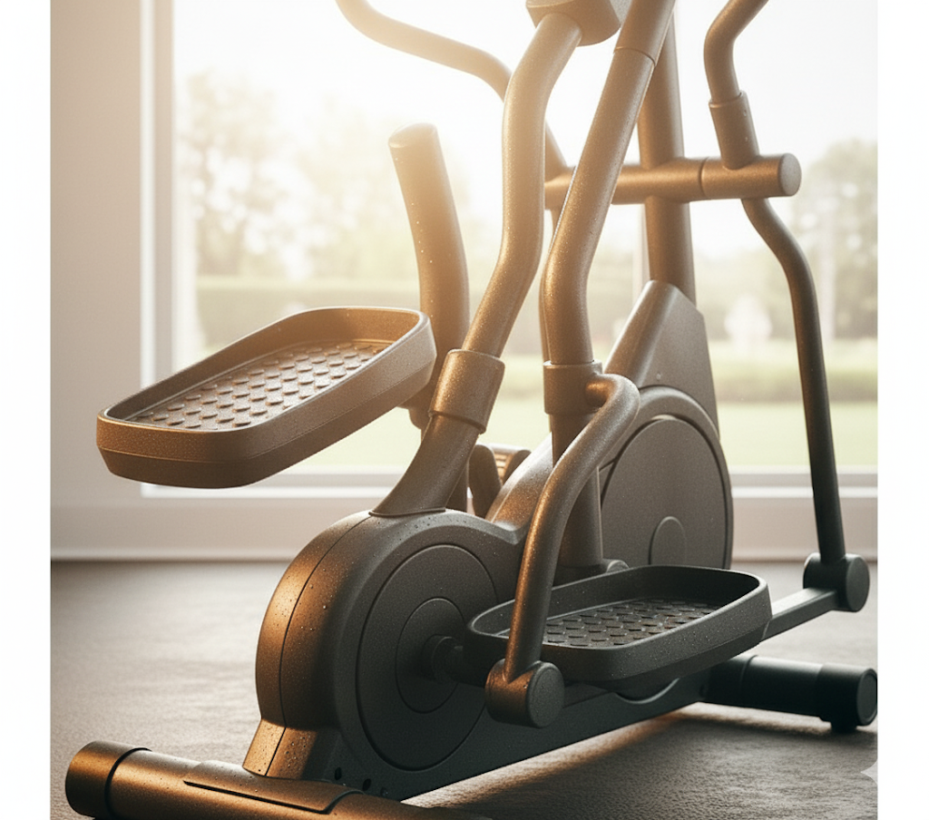 Ellipsentrainer für fitness im home gym. Symbolbild.
