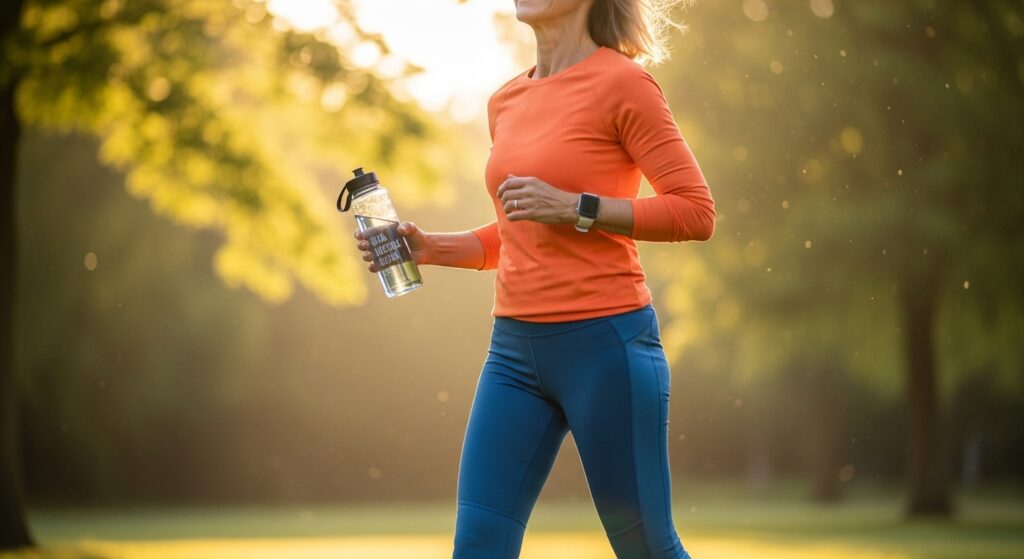 Magnesium Citrat ist für diese ältere Sportlerin eine gesunde Unterstützung. Symbolbild.