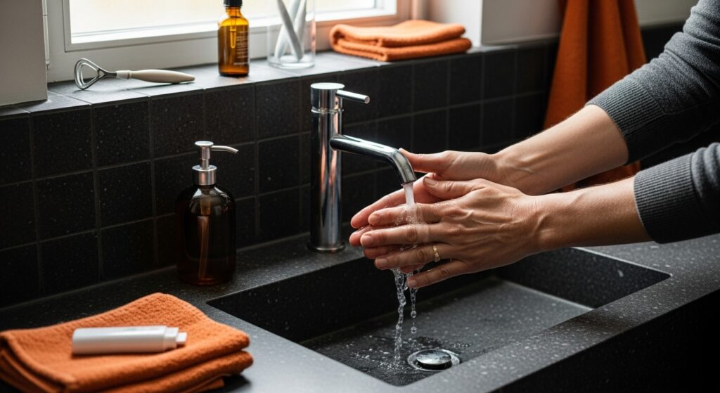 Biohacking mit Handhygiene ist ein einfacher longevity hack. Symbolbild.