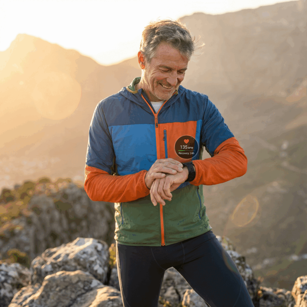 Laufsport macht mit einer Garmin zum Tracken der Daten diesem Senior noch mehr Spass. Symbolbild.