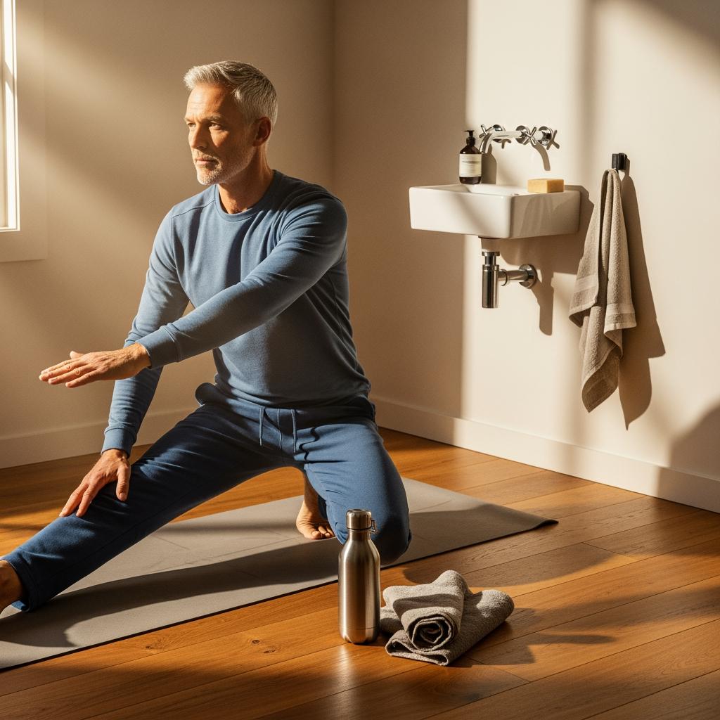 Longevity Routine ist für diesen fitten Senior Händewaschen und Handhygiene. Symbolbild.