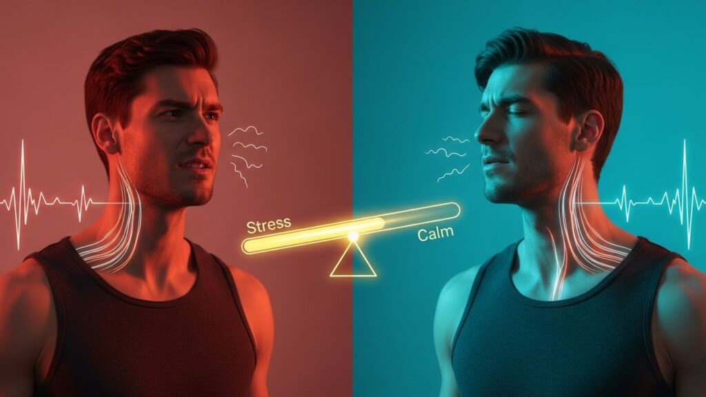 Vagusnerv ist die blitzschnelle Balance zwishen Stress und Ruhe. Symbolbild.