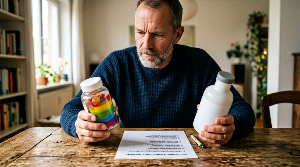 Supplements Kaufguide 2026. Das Wichtigste in Kürze. KI Visual. 